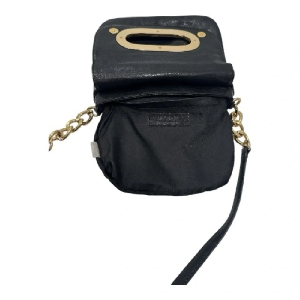 Michael Kors Berkley TopHandle Leather CrossBody Bag Purse Black